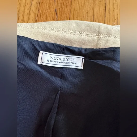 Nina Ricci Beige Blazer Style Jacket - Picture 5 of 12